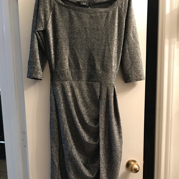 Off Shoulder Ruched Thigh Slit Dress - Picture 3 of 6